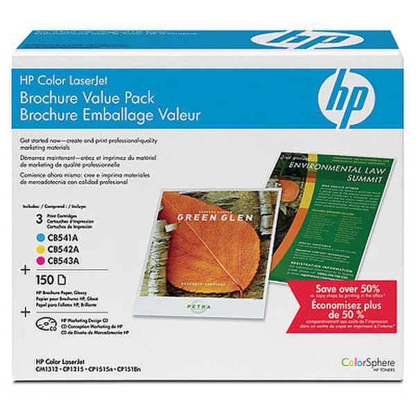 HP 125A LaserJet Brochure Value Pack-150 sht/8.5 x 11 in