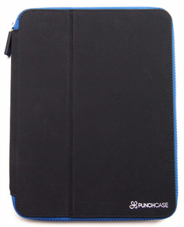 PUNCHCASE Ace Zip Around Standing 9.7Zoll Cover case Schwarz, Blau