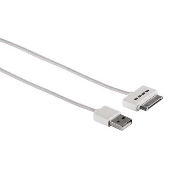 Hama LED 1м Micro-USB A Apple 30-p Белый кабель USB