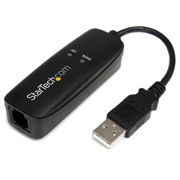 StarTech.com Externes USB Fax Modem 56k - Hardware basiertes USB Daten Dial Up Modem V.92