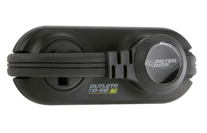 Monster Cable Outlets To Go Black outlet box