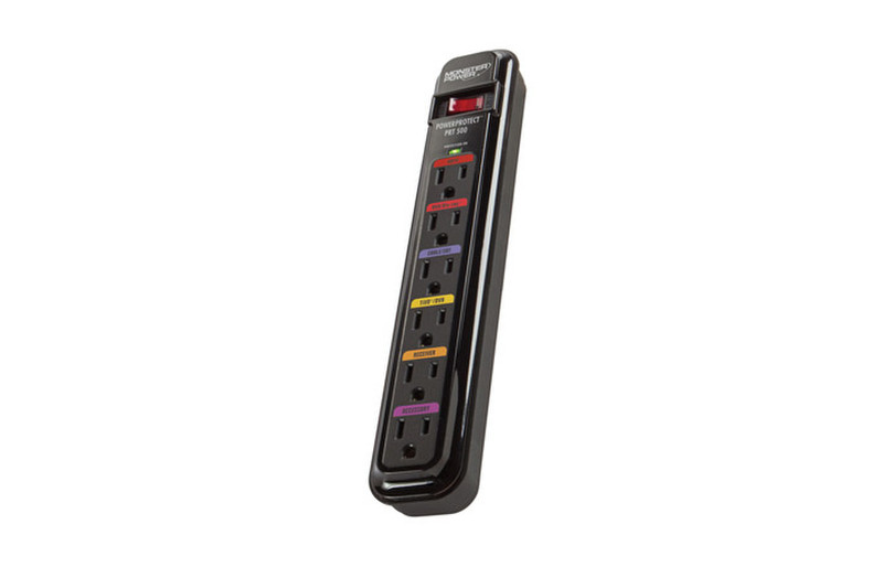 Monster Cable PowerProtect PRT 500 6AC outlet(s) Black surge protector