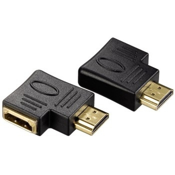 Hama HDMI Adapter Set, 90° HDMI HDMI Black cable interface/gender adapter