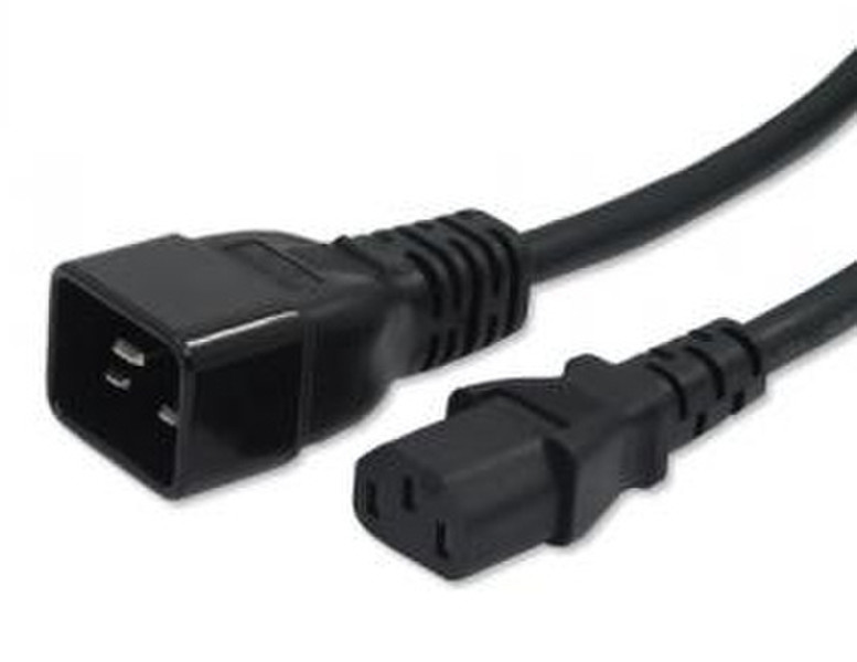 Unirise 2ft. C13 - C20 15A, 250V 0.61m C13 coupler C20 coupler Black