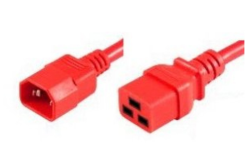 Unirise 3ft. C14 - C19 15A, 250V 0.91m C14 coupler C19 coupler Red