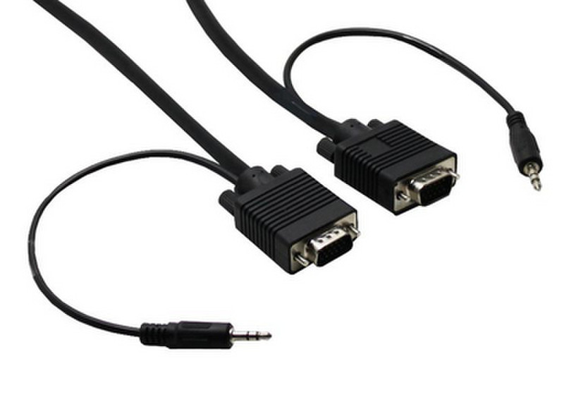 Unirise 6ft. SVGA+3.5mm m/m 1.82m VGA (D-Sub) + 3.5mm VGA (D-Sub) + 3.5mm Black