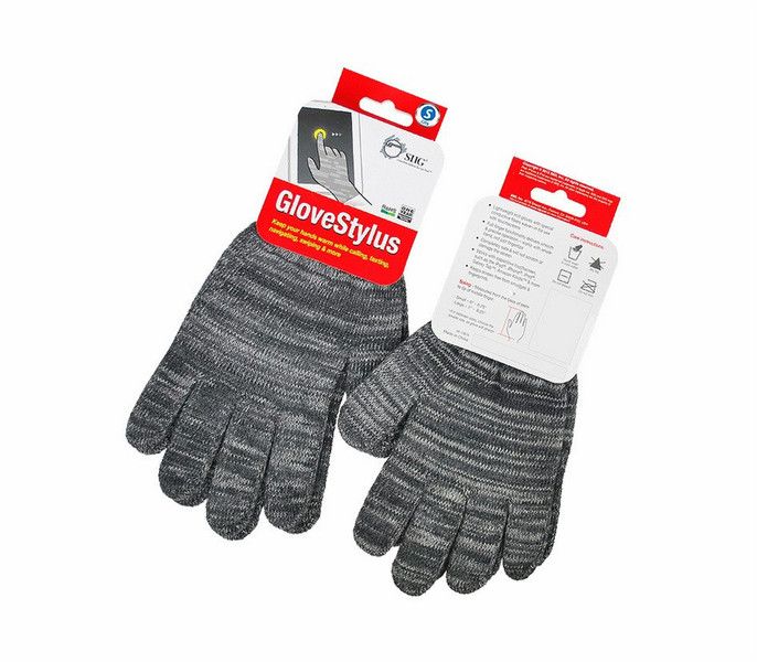 Siig GloveStylus Touchscreen gloves Серый Хлопок