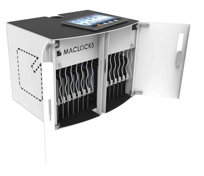 Compulocks CL-SOLO Wall-mounted charging station organizer Черный, Белый тележки / шкаф управления портативными устройствами