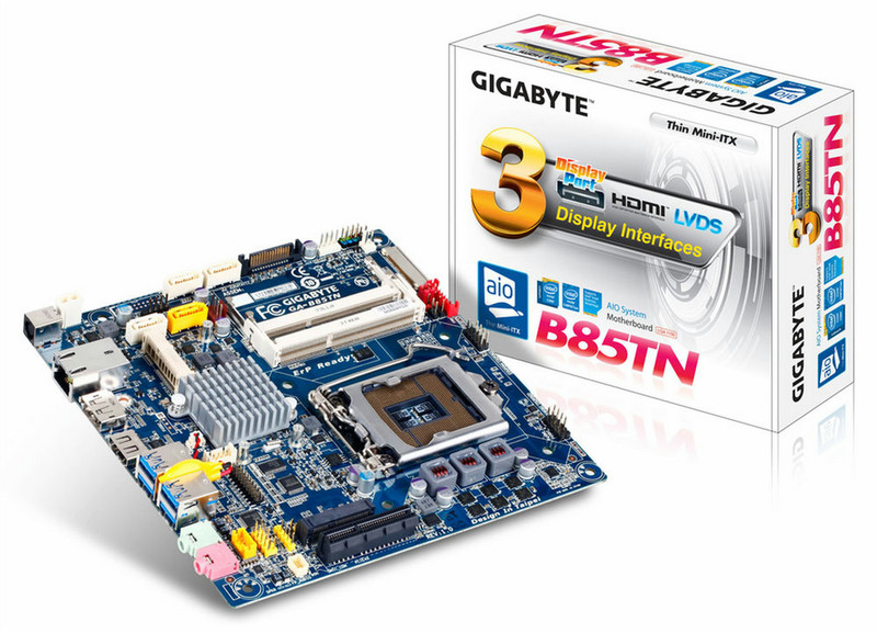 Gigabyte GA-B85TN Intel B85 Socket H3 (LGA 1150) Mini ITX motherboard