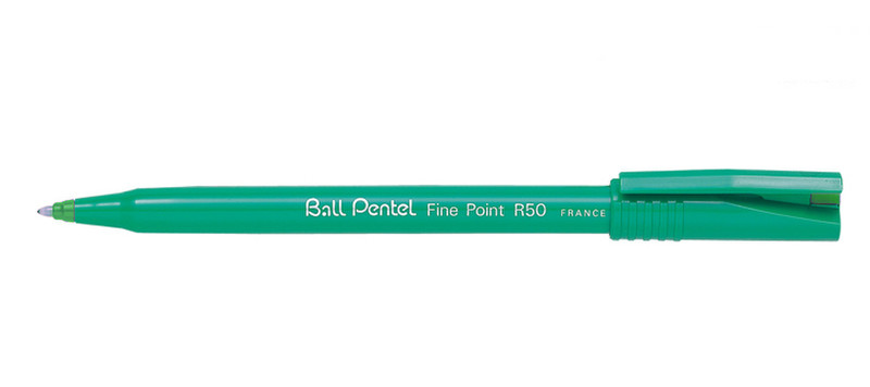 Pentel R50 Clip-on retractable pen Green 1pc(s)