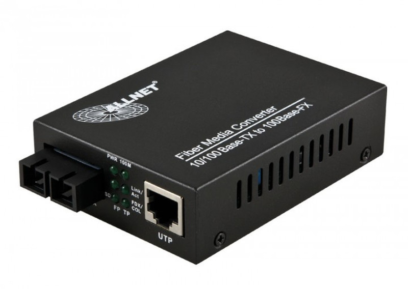 ALLNET ALL-MC106-SC-SM 100Мбит/с 1310нм Single-mode Черный сетевой медиа конвертор