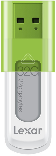 Lexar JumpDrive S50 32GB 32ГБ USB 2.0 Type-A Зеленый, Белый USB флеш накопитель