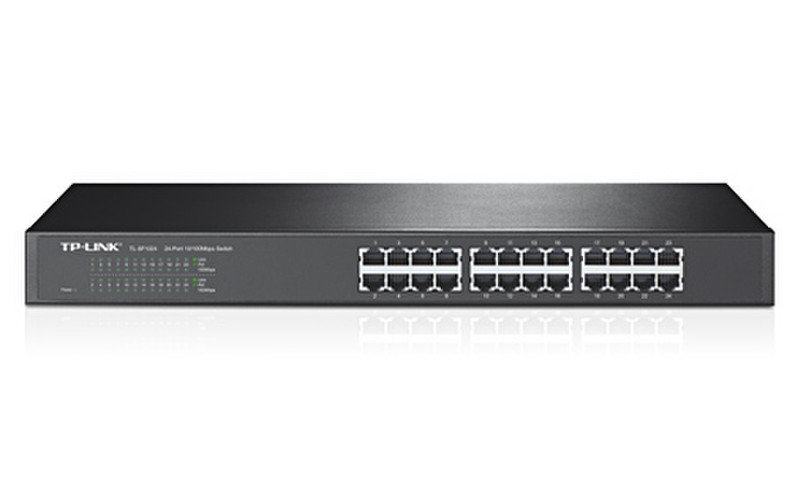TP-LINK TL-SF1024 ungemanaged Fast Ethernet (10/100) Schwarz