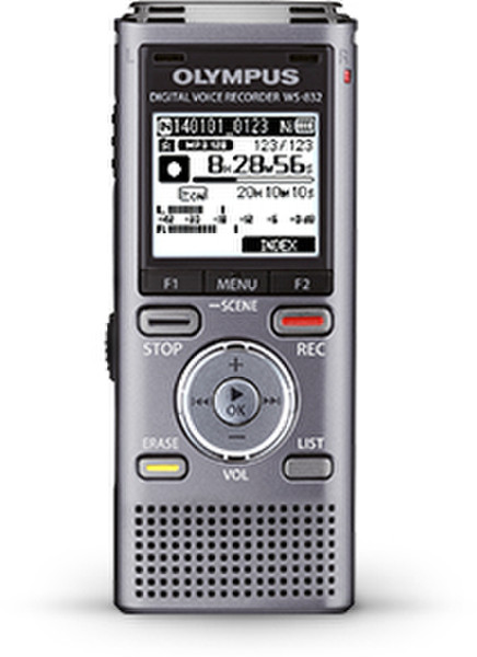 Olympus WS-832 Internal memory & flash card Серый диктофон