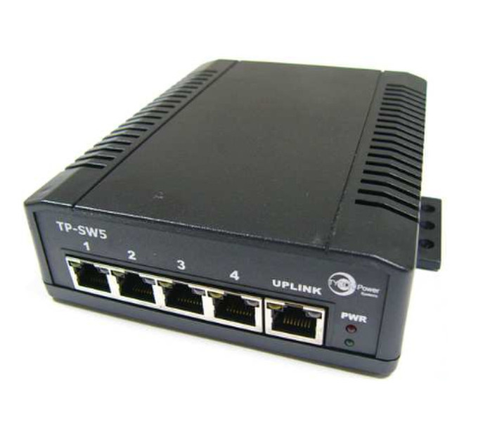 Tycon Systems TP-SW5G-24 Unmanaged L2 Gigabit Ethernet (10/100/1000) Power over Ethernet (PoE) Black network switch