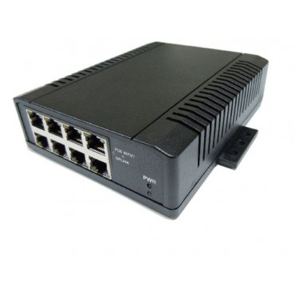 Tycon Systems TP-SW8 ungemanaged L2 Fast Ethernet (10/100) Energie Über Ethernet (PoE) Unterstützung Schwarz Netzwerk-Switch