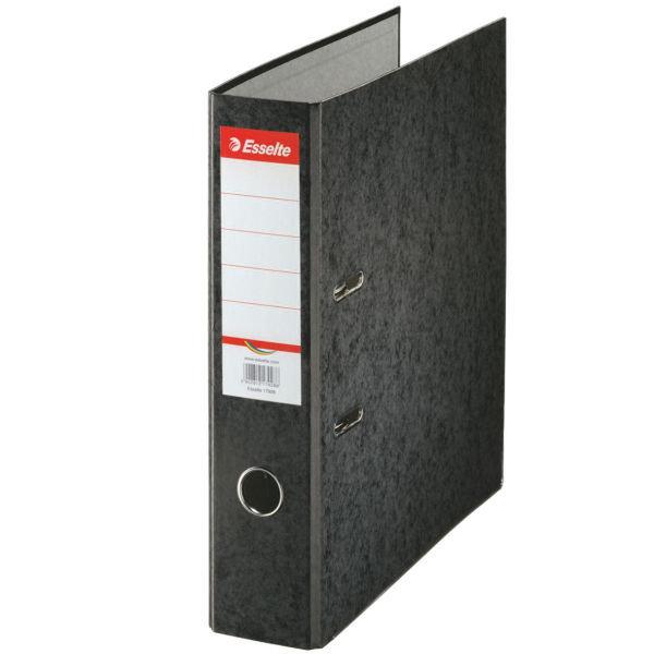 Esselte Cardboard binder Rainbow, 75mm Black folder