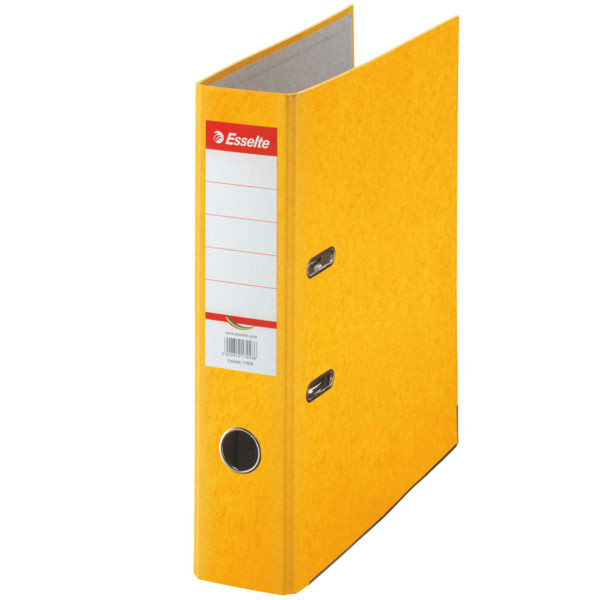 Esselte Cardboard binder Rainbow, 75mm Yellow folder