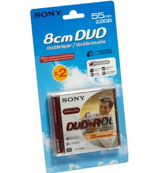 Sony 2DPR55A-BT 2.8GB DVD-R 2Stück(e) DVD-Rohling