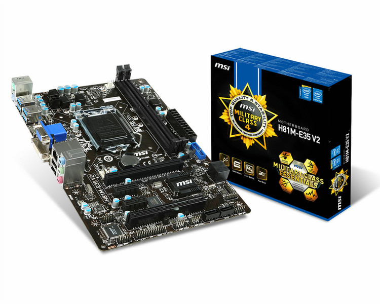 MSI H81M-E35 V2 Intel H81 Socket H3 (LGA 1150) Микро ATX материнская плата