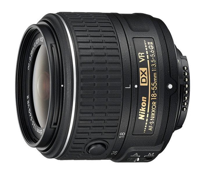 Nikon AF-S DX NIKKOR 18–55mm f/3.5–5.6G VR II SLR Standard zoom lens Black