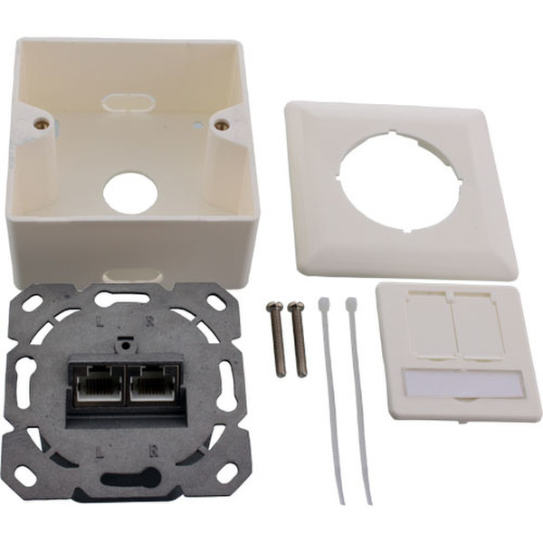 InLine 76842S White outlet box