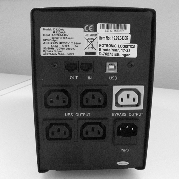 Value UPS, 1200VA, USB Port Интерактивная Черный источник бесперебойного питания