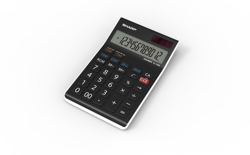Sharp EL-128CWH Desktop Basic calculator Black