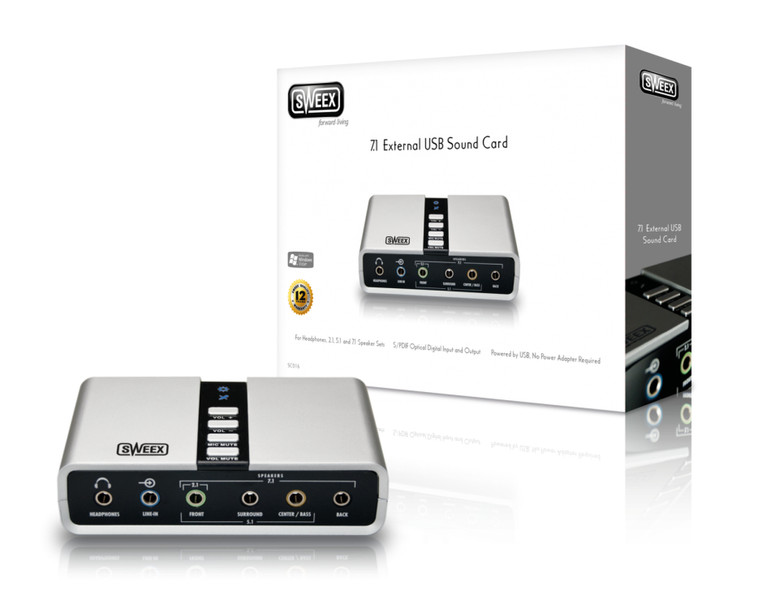Sweex SC016 7.1channels USB Audiokarte
