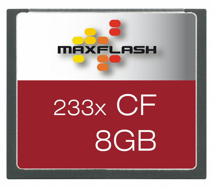 MaxFlash Compact Flash Card 8 GB 8GB Kompaktflash Speicherkarte