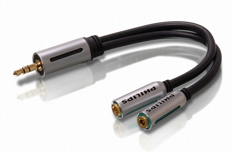 Philips SJM2108/10 3.5mm 2 x 3.5mm Черный аудио кабель