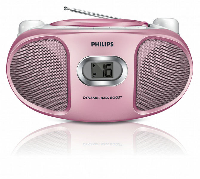 Philips AZ102C/37 2Вт Розовый, Белый домашний музыкальный центр