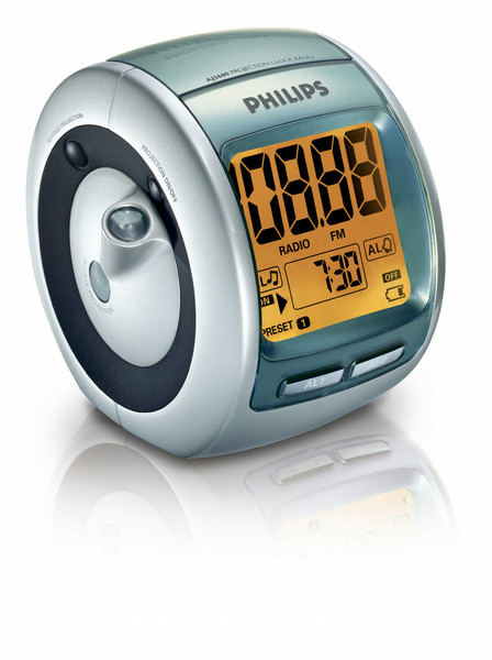 Philips AJ3600/78 Clock Digital Blue,Silver radio