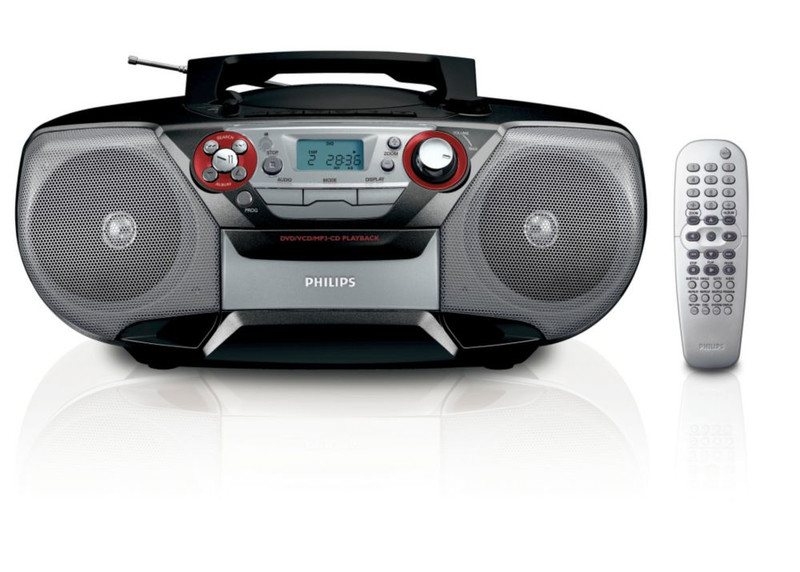 Philips AZ5738/93 2W Black,Grey,Red home audio set