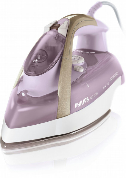 Philips 3300 series GC3330/03 Утюг для сухой глажки и отпаривания 2300Вт Фиолетовый, Белый утюг