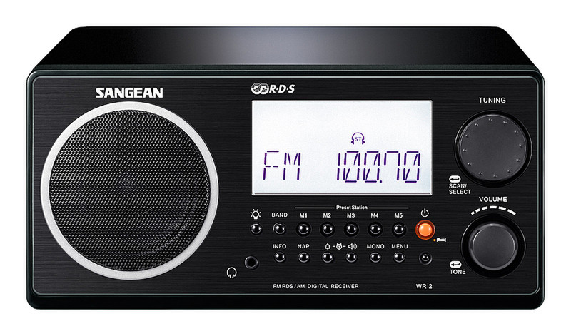 Sangean WR-2 Persönlich Digital Schwarz Radio
