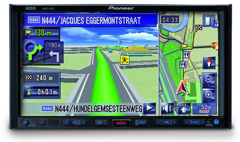 Pioneer AVIC-HD3BT Fixed Touchscreen Schwarz Navigationssystem