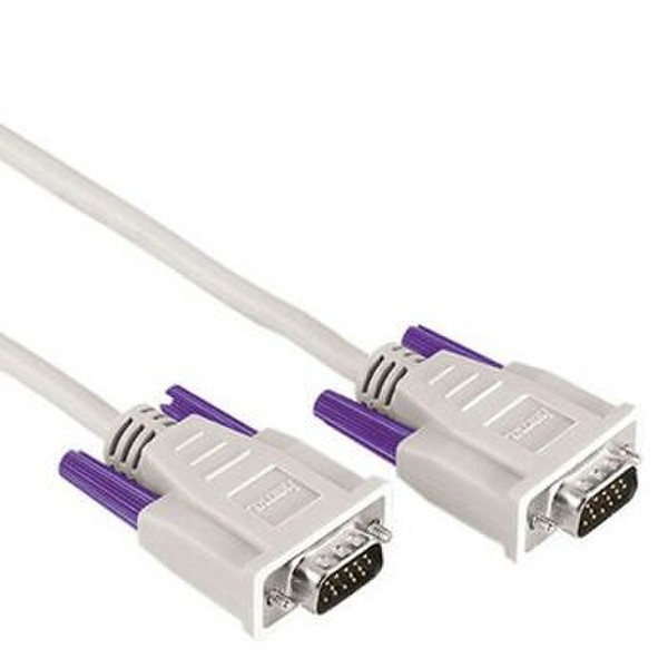 Hama Monitor Cable, 15-pin HDD plug - 15-pin HDD plug, 3 m 3m VGA (D-Sub) VGA (D-Sub) Grau VGA-Kabel