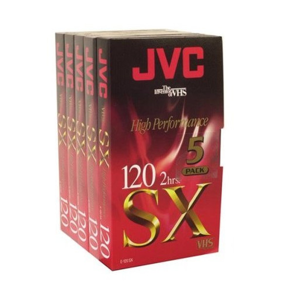 JVC 5x120 mn VHS cassettes VHS blank video tape
