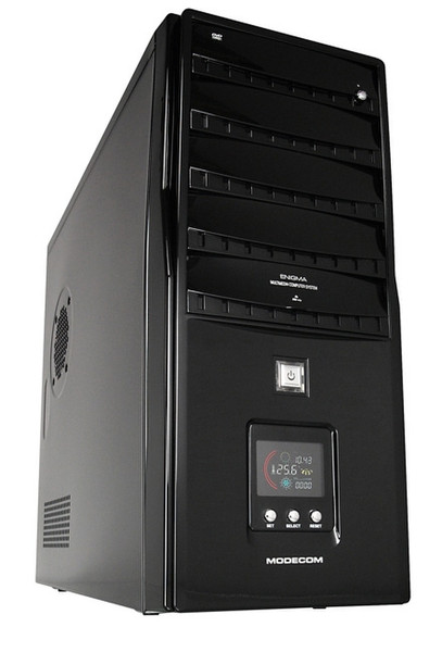 Modecom Enigma LCD Midi-Tower Black computer case