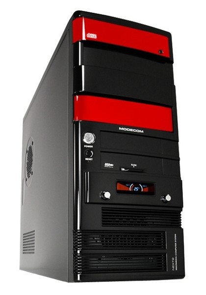 Modecom NEXT 2 MIDI LCD Midi-Tower Black,Red computer case