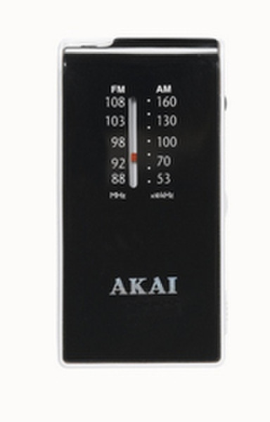 Akai Personal Pocket Radio Персональный Аналоговый Черный радиоприемник