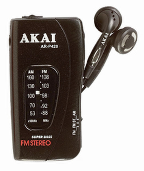 Akai ARP420ZT Персональный Аналоговый Черный радиоприемник
