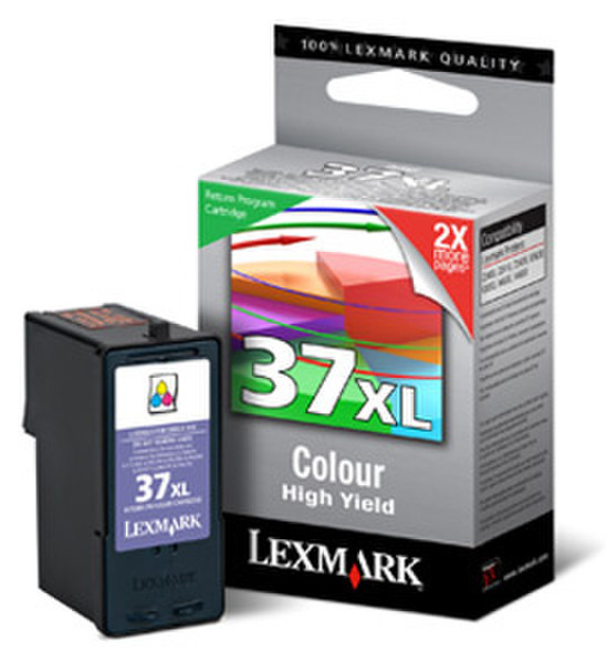 Lexmark #37XL Colour Return Programme Print Cartridge Gelb Tintenpatrone