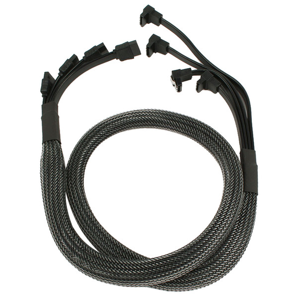 Nanoxia NXS6GSC 0.85m SATA III SATA III Black SATA cable