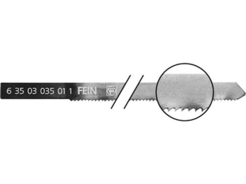 FEIN 63503035011 Jigsaw blade Hochgeschwindigkeitsstahl (HSS) 5Stück(e) Sägeblatt für Stichsägen, Laubsägen & elektrische Sägen