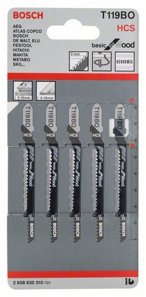 Bosch 2 608 630 310 Jigsaw blade High Carbon Steel (HCS) 5pc(s)