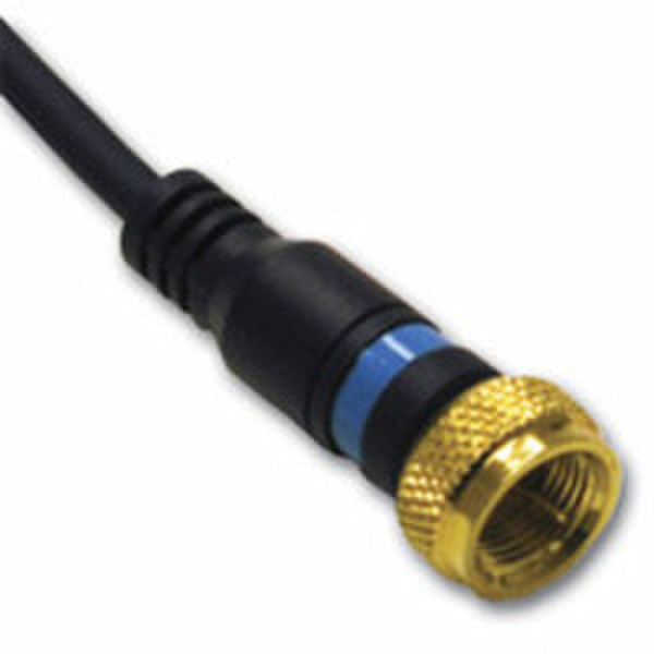 C2G 12ft Velocity™ Mini-Coax F-type Cable 3.65м Mini-Coax F Черный коаксиальный кабель