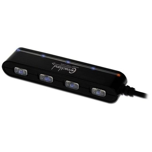 Connectland HUB-CNL-USB2-151-BK USB 2.0 480Mbit/s Black
