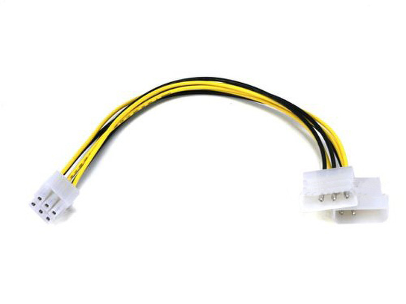 Monoprice 102883 6-Pin Power 2x Molex Разноцветный кабельный разъем/переходник